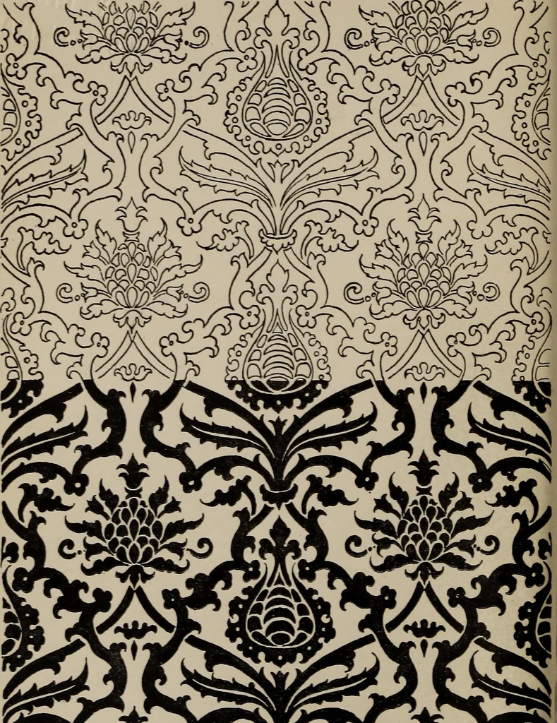 An illustration from A text book dealing with ornamental design for woven fabrics, 1897, leaf 21