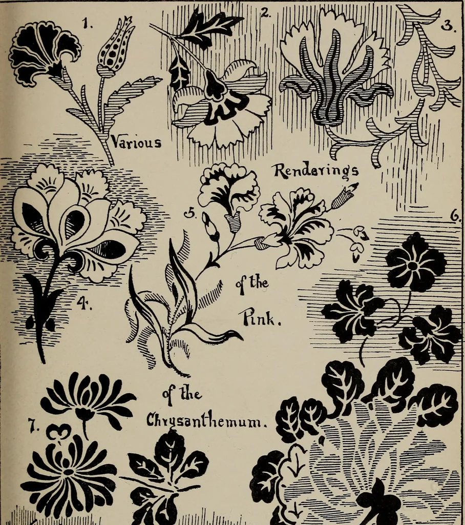 An illustration from A text book dealing with ornamental design for woven fabrics, 1897, leaf 210