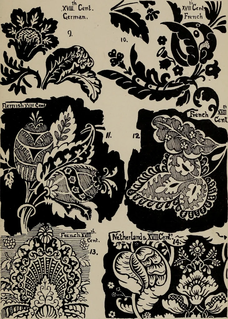 An illustration from A text book dealing with ornamental design for woven fabrics, 1897, leaf 234