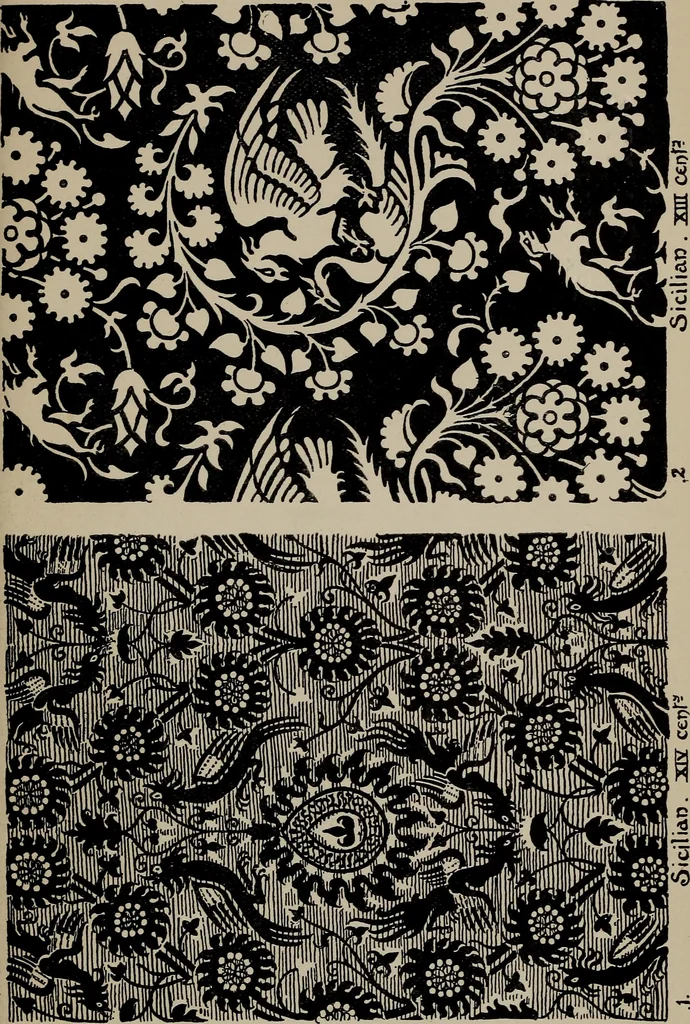 An illustration from A text book dealing with ornamental design for woven fabrics, 1897, leaf 244
