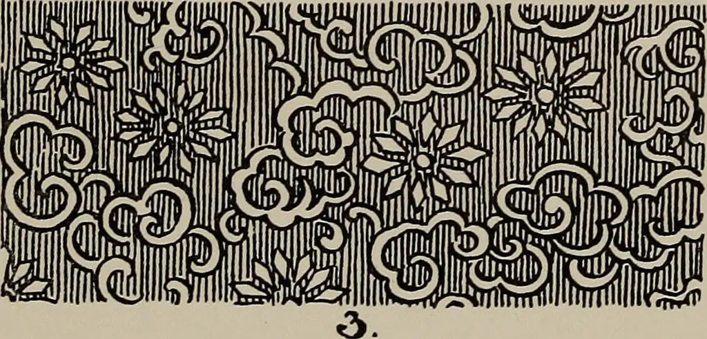 An illustration from A text book dealing with ornamental design for woven fabrics, 1897, leaf 250
