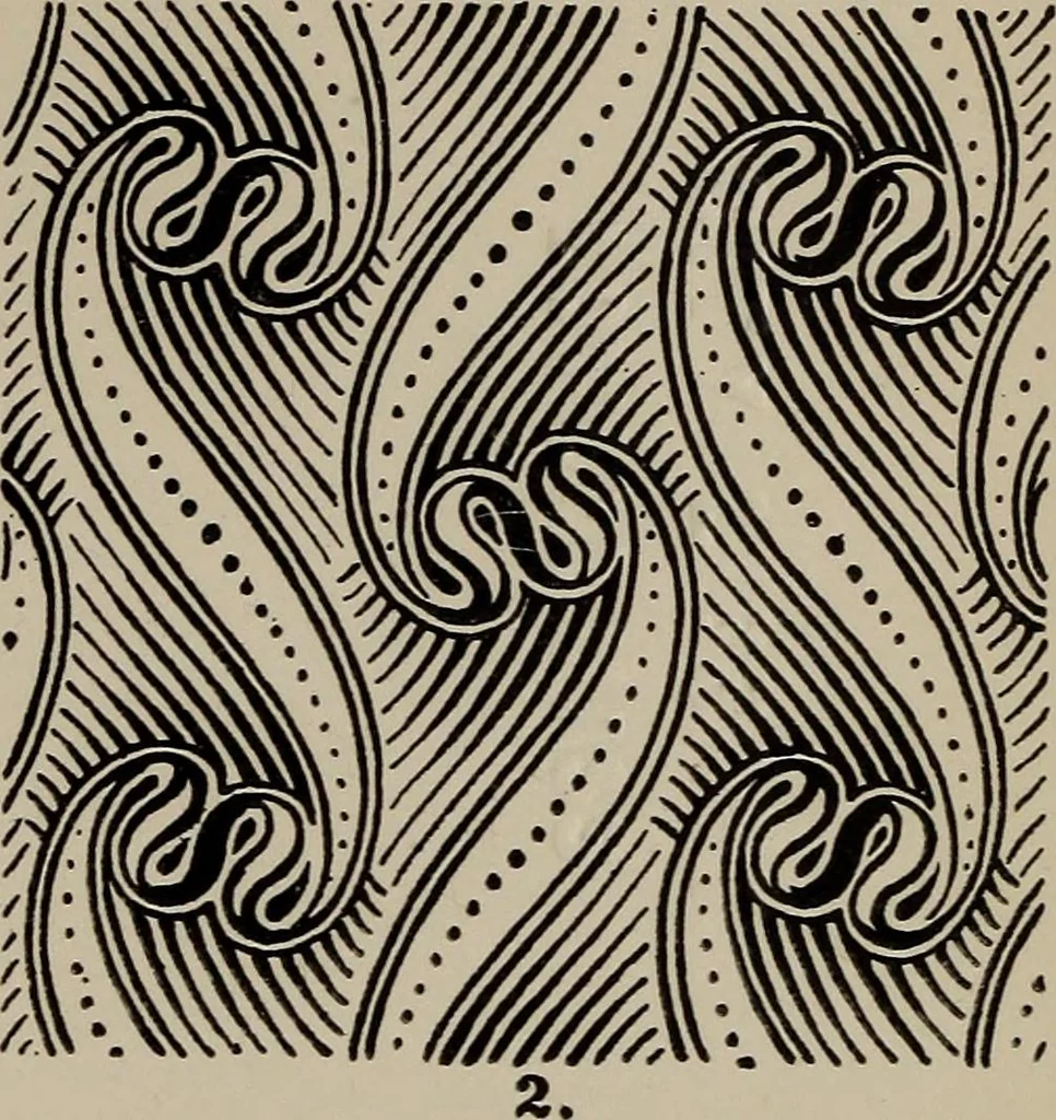 An illustration from A text book dealing with ornamental design for woven fabrics, 1897, leaf 258