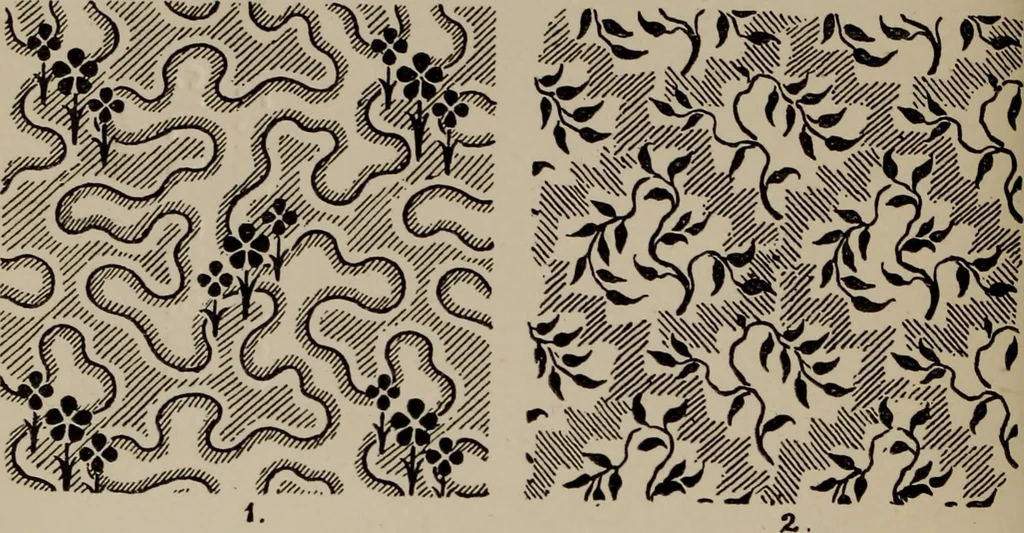 An illustration from A text book dealing with ornamental design for woven fabrics, 1897, leaf 261