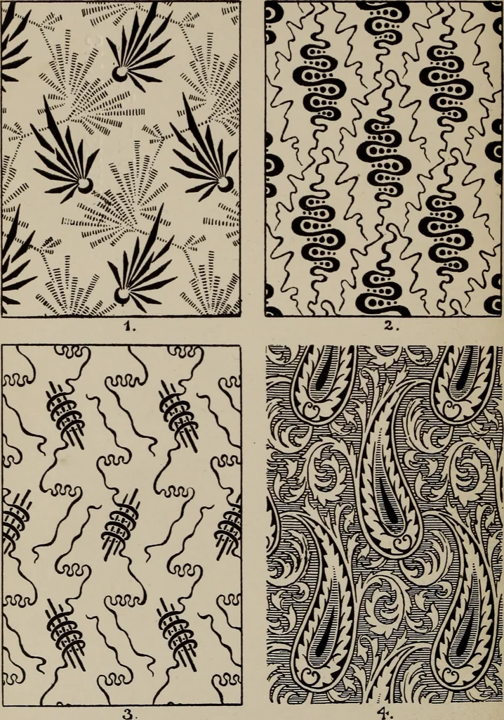 An illustration from A text book dealing with ornamental design for woven fabrics, 1897, leaf 263