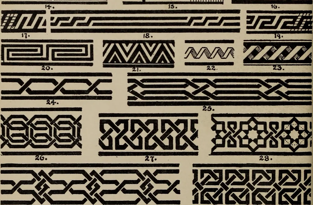 An illustration from A text book dealing with ornamental design for woven fabrics, 1897, leaf 37