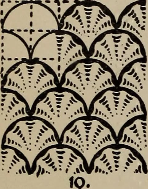 An illustration from A text book dealing with ornamental design for woven fabrics, 1897, leaf 43
