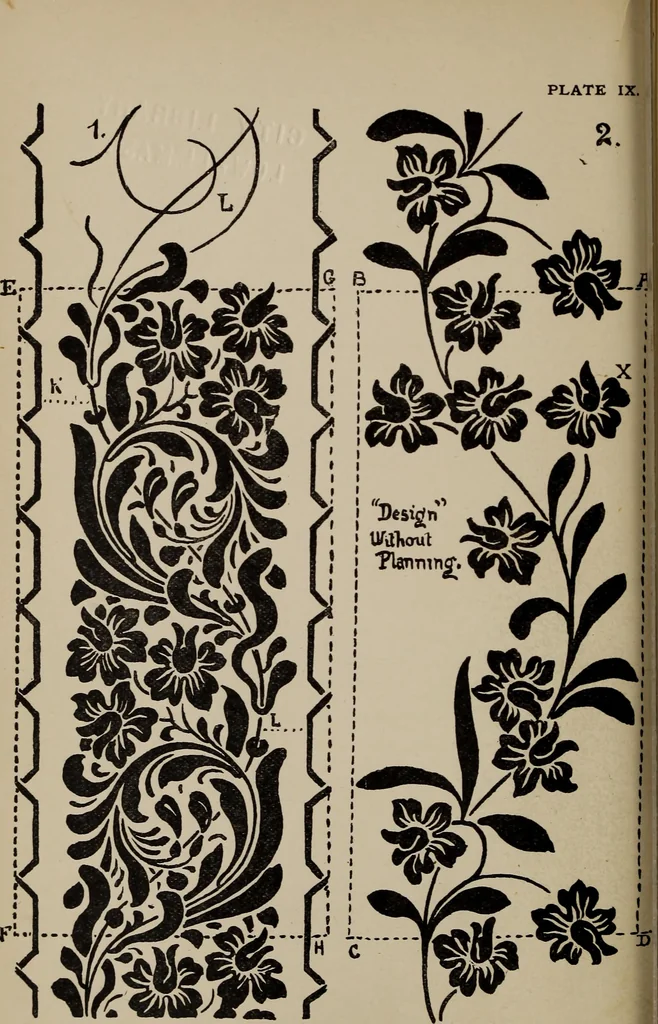 An illustration from A text book dealing with ornamental design for woven fabrics, 1897, leaf 57