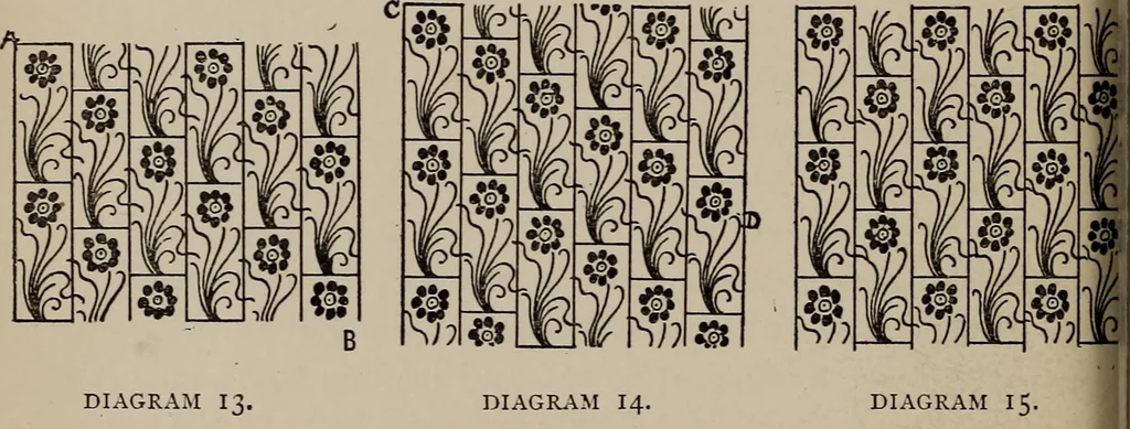 An illustration from A text book dealing with ornamental design for woven fabrics, 1897, leaf 83