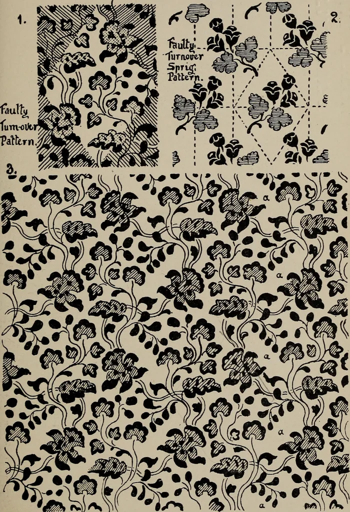 An illustration from A text book dealing with ornamental design for woven fabrics, 1897, leaf 90