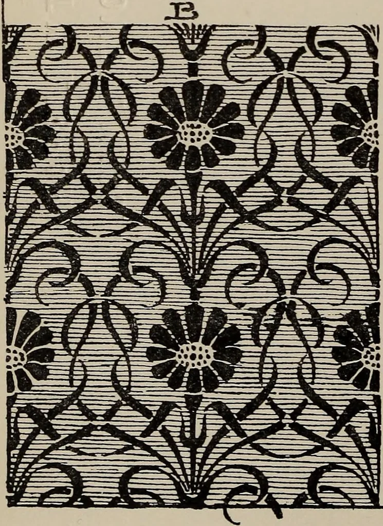 An illustration from A text book dealing with ornamental design for woven fabrics, 1897, leaf 95