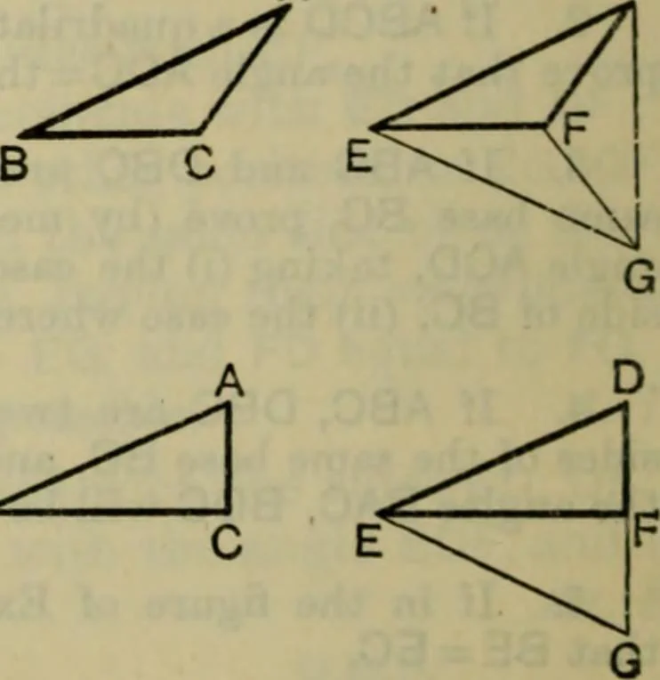 An illustration from Text-book of Euclid's elements for the use of schools : books I - VI and XI, 1900, leaf 45