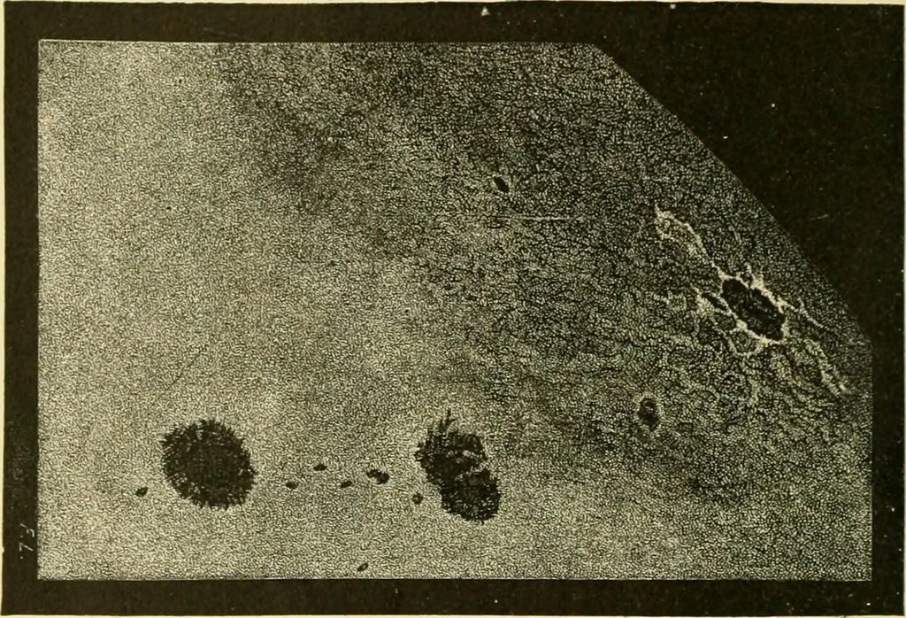An illustration from A text-book of general astronomy : for colleges and scientific schools, 1888, leaf 197