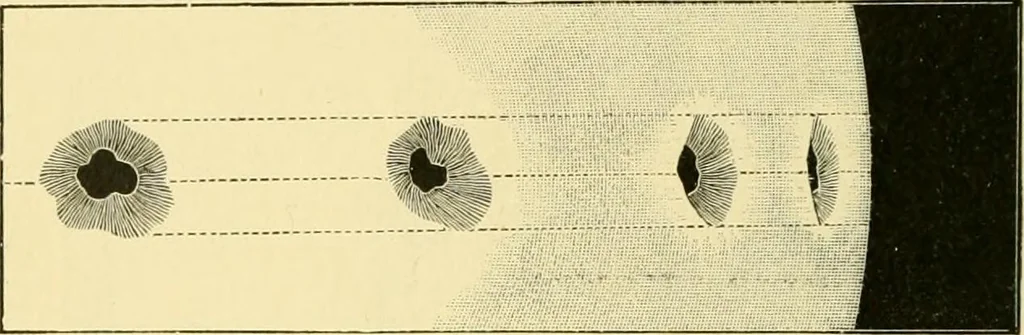 An illustration from A text-book of general astronomy : for colleges and scientific schools, 1888, leaf 199