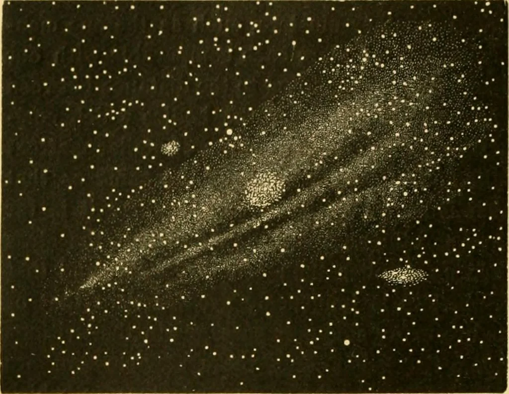An illustration from A text-book of general astronomy : for colleges and scientific schools, 1888, leaf 517