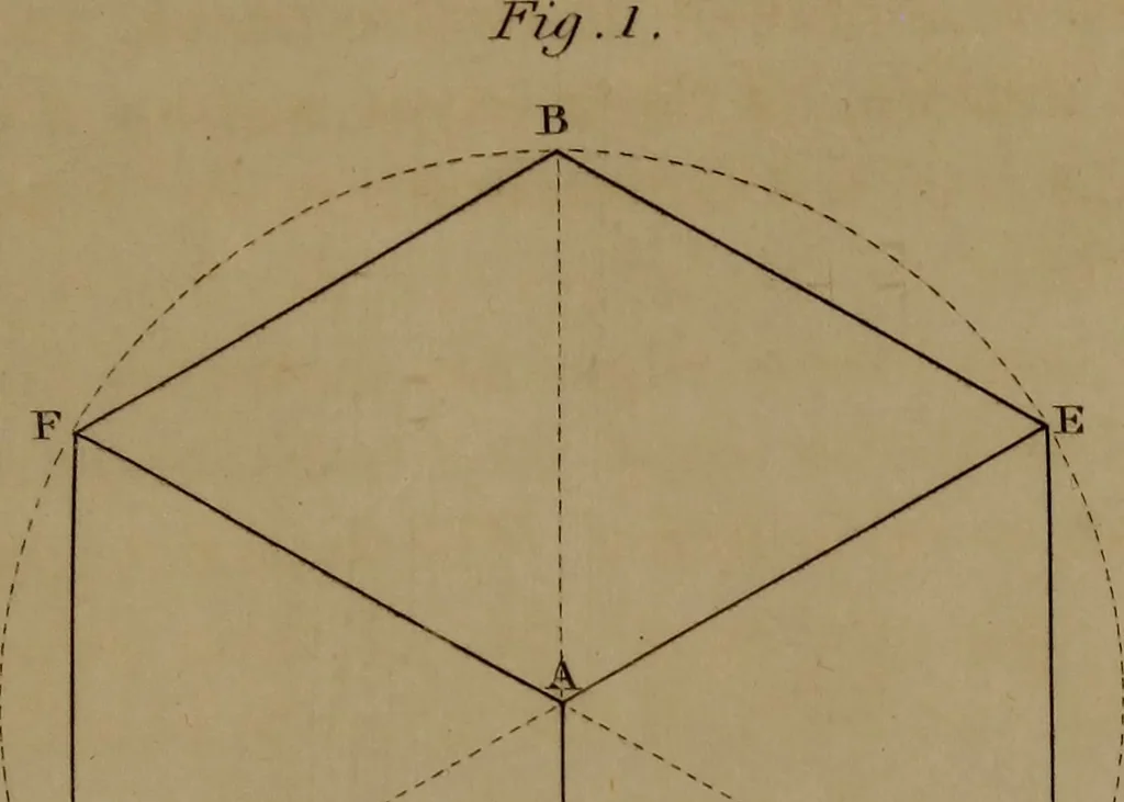 An illustration from A text book of geometrical drawing : abridged from the octavo edition : for the use of schools in which the definitions and rules of geometry are familiarly explained, the practical problems are arranged from the most simple to the more complex, and in their description technicalities are avoided as much as possible : with an introduction to isometrical drawing : and an essay on linear perspective and shadows ..., 1849, leaf 156