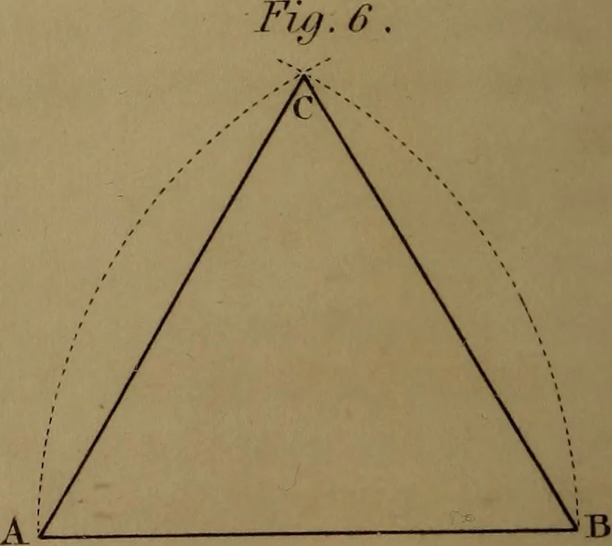 An illustration from A text book of geometrical drawing : abridged from the octavo edition : for the use of schools in which the definitions and rules of geometry are familiarly explained, the practical problems are arranged from the most simple to the more complex, and in their description technicalities are avoided as much as possible : with an introduction to isometrical drawing : and an essay on linear perspective and shadows ..., 1849, leaf 41