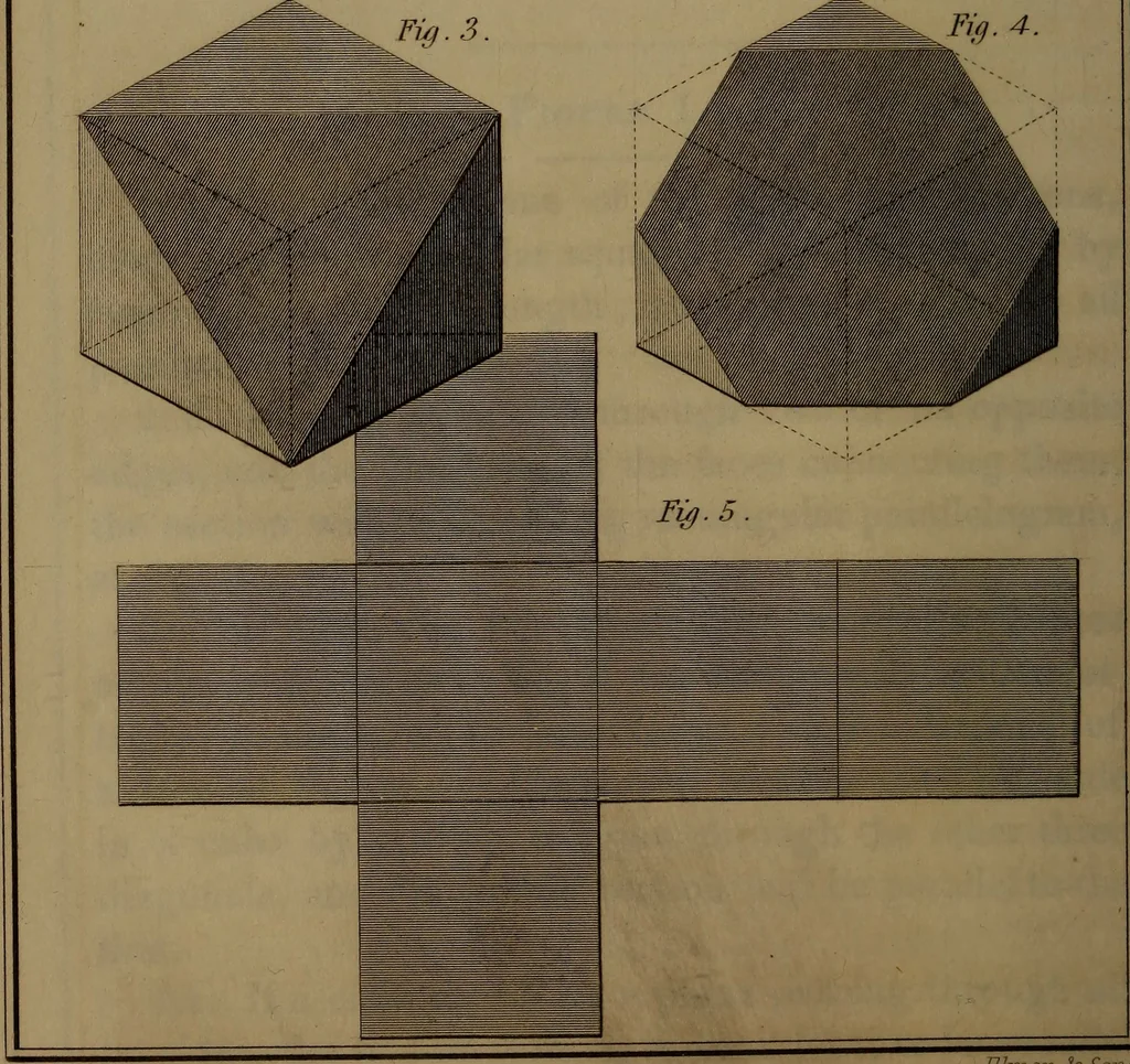 An illustration from A text book of geometrical drawing : abridged from the octavo edition : for the use of schools in which the definitions and rules of geometry are familiarly explained, the practical problems are arranged from the most simple to the more complex, and in their description technicalities are avoided as much as possible : with an introduction to isometrical drawing : and an essay on linear perspective and shadows ..., 1849, leaf 87
