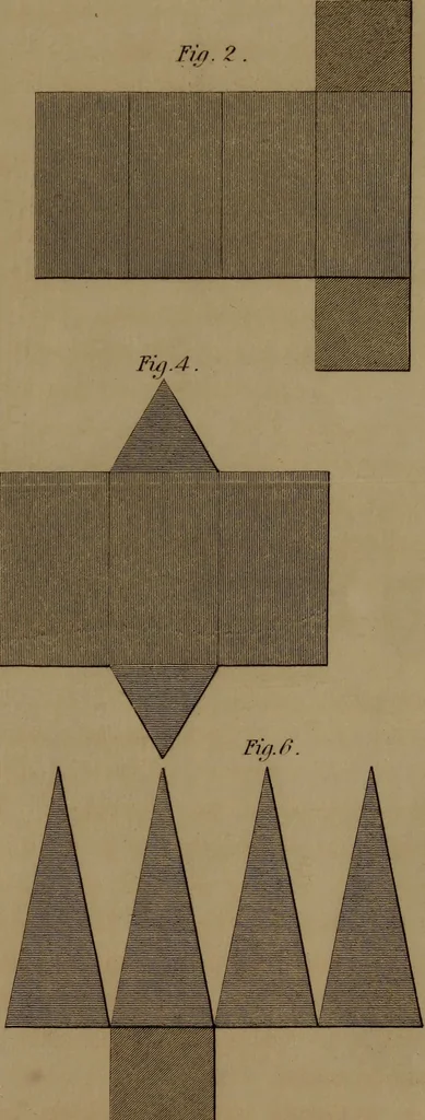An illustration from A text book of geometrical drawing : abridged from the octavo edition : for the use of schools in which the definitions and rules of geometry are familiarly explained, the practical problems are arranged from the most simple to the more complex, and in their description technicalities are avoided as much as possible : with an introduction to isometrical drawing : and an essay on linear perspective and shadows ..., 1849, leaf 90