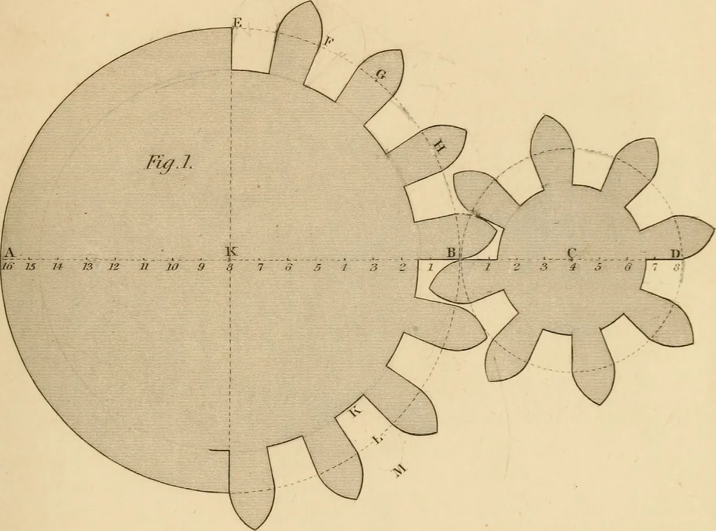 An illustration from A text book of geometrical drawing, for the use of mechanics and schools, in which the definitions and rules of geometry are familiarly explained, 1849, leaf 152