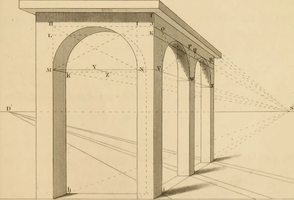 An illustration from A text book of geometrical drawing, for the use of mechanics and schools, in which the definitions and rules of geometry are familiarly explained, 1849, leaf 206
