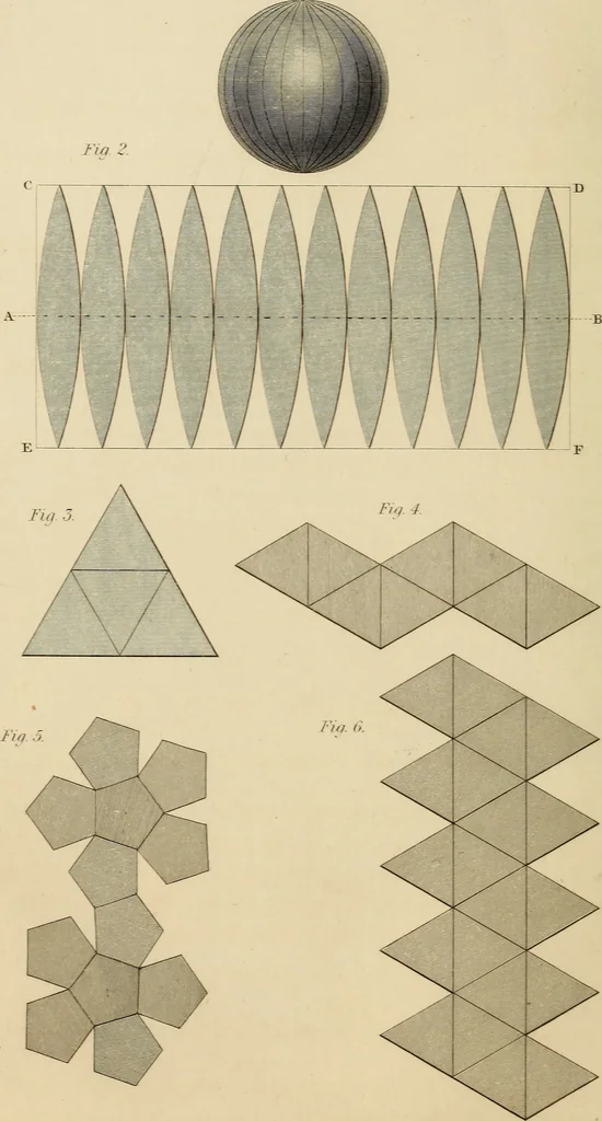 An illustration from A text book of geometrical drawing, for the use of mechanics and schools, in which the definitions and rules of geometry are familiarly explained, 1849, leaf 83