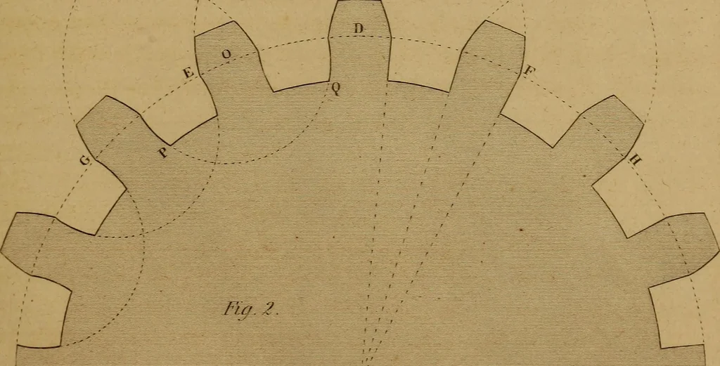 An illustration from A text-book of geometrical drawing, for the use of mechanics and schools, in which the definitions and rules of geometry are familiarly explained .., 1850, leaf 154