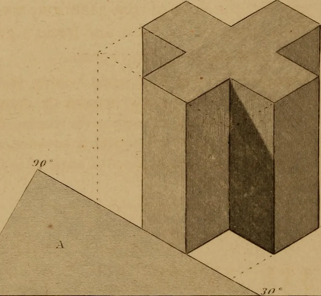 An illustration from A text-book of geometrical drawing, for the use of mechanics and schools, in which the definitions and rules of geometry are familiarly explained .., 1850, leaf 165