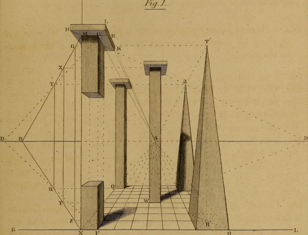 An illustration from A text-book of geometrical drawing, for the use of mechanics and schools, in which the definitions and rules of geometry are familiarly explained .., 1850, leaf 200
