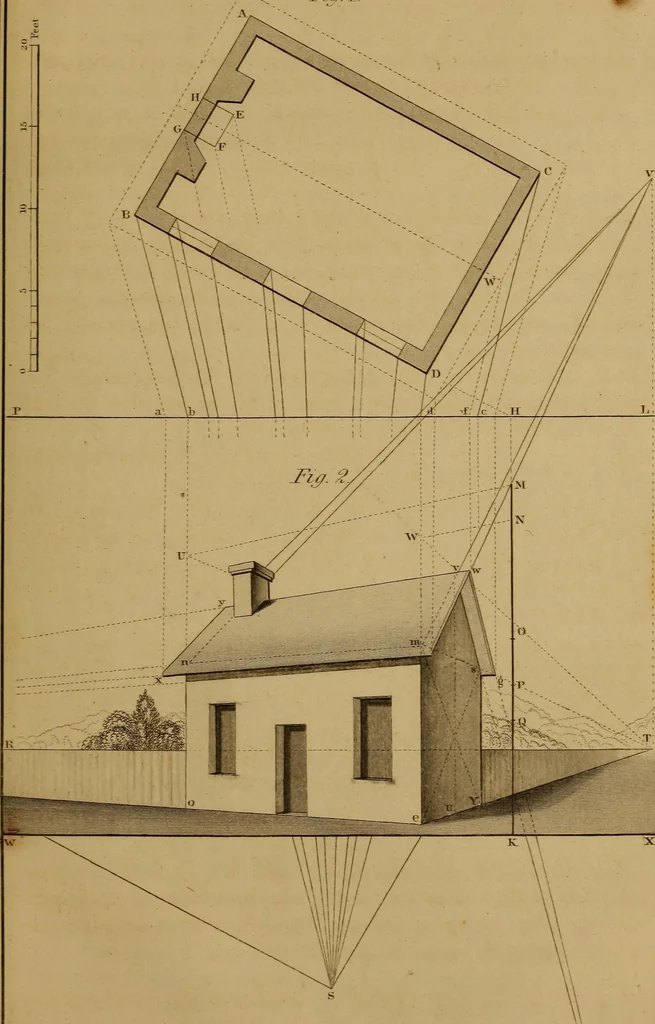 An illustration from A text-book of geometrical drawing, for the use of mechanics and schools, in which the definitions and rules of geometry are familiarly explained .., 1850, leaf 222