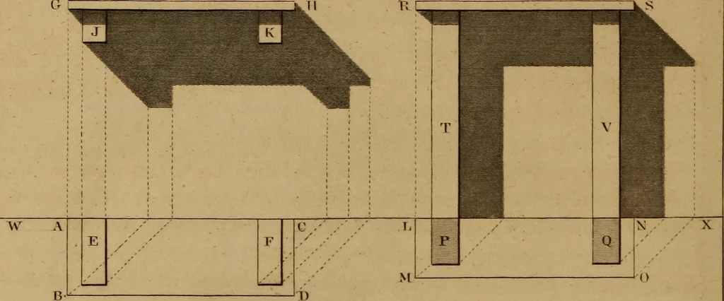 An illustration from A text-book of geometrical drawing, for the use of mechanics and schools, in which the definitions and rules of geometry are familiarly explained .., 1850, leaf 231