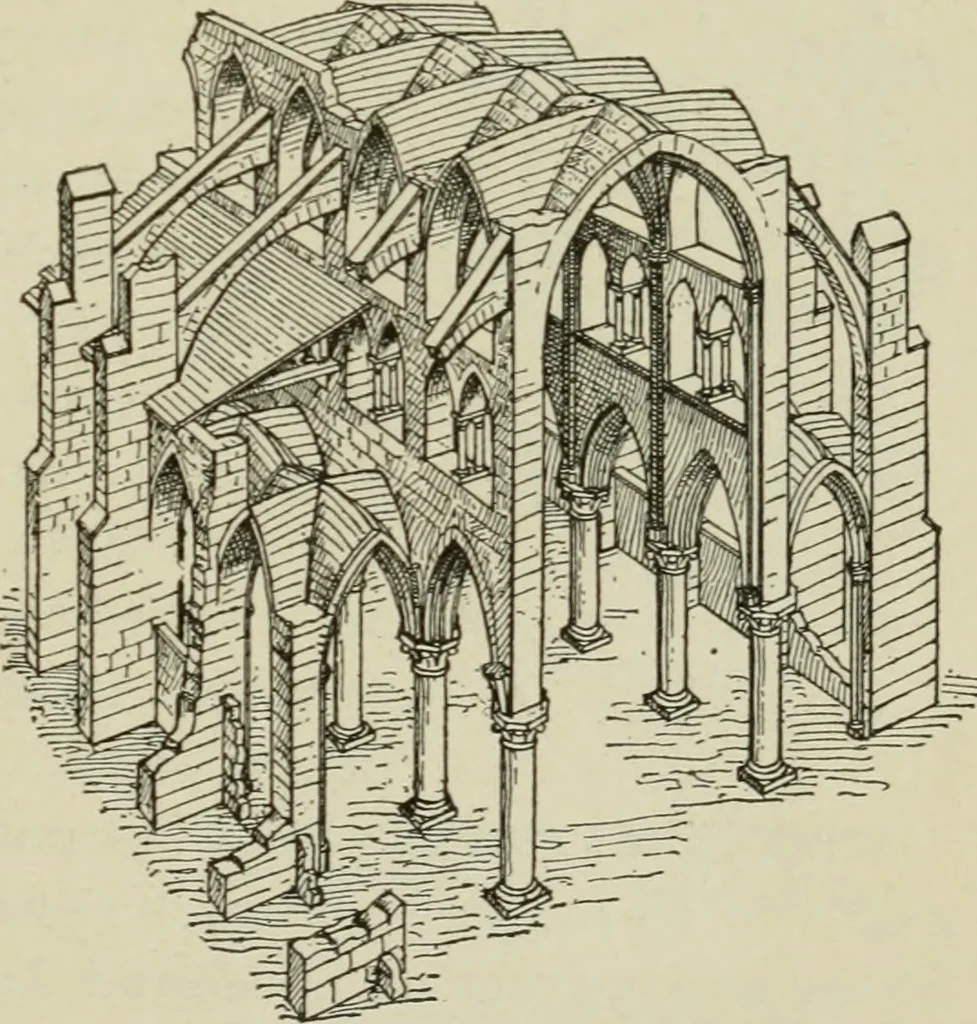 An illustration from A text-book of the history of architecture, 1904, leaf 216