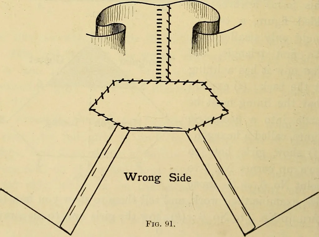 An illustration from A text-book of needlework, knitting and cutting out : with methods of teaching, 1893, leaf 213