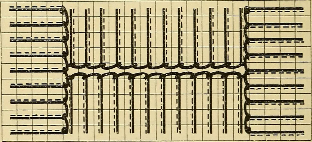 An illustration from A text-book of needlework, knitting and cutting out : with methods of teaching, 1893, leaf 219