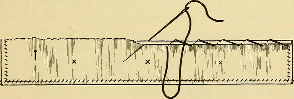 An illustration from A text-book of needlework, knitting and cutting out : with methods of teaching, 1893, leaf 222
