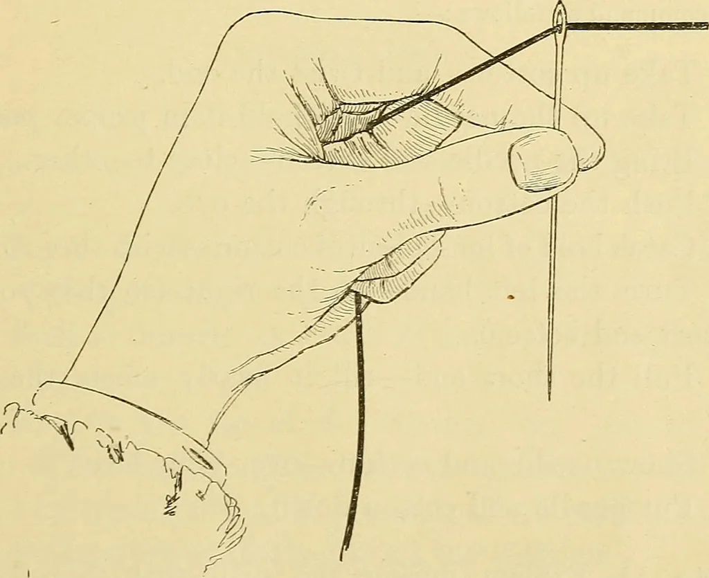 An illustration from A text-book of needlework, knitting and cutting out : with methods of teaching, 1893, leaf 30