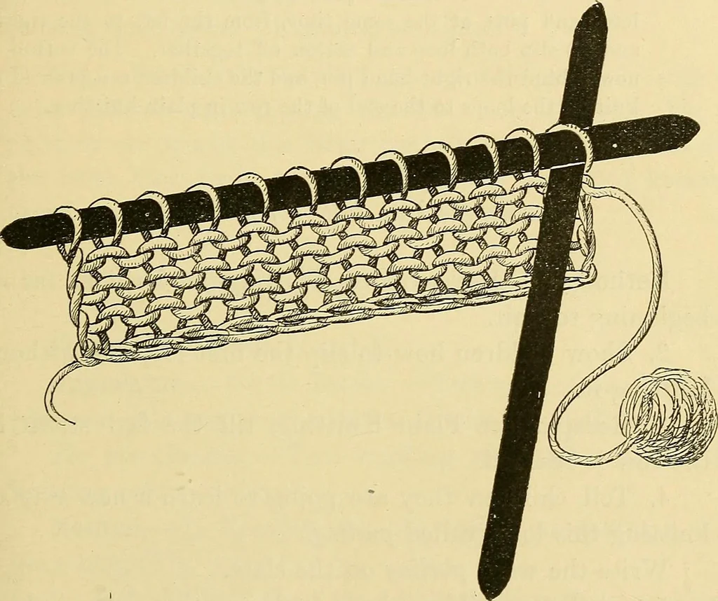 An illustration from A text-book of needlework, knitting and cutting out : with methods of teaching, 1893, leaf 60