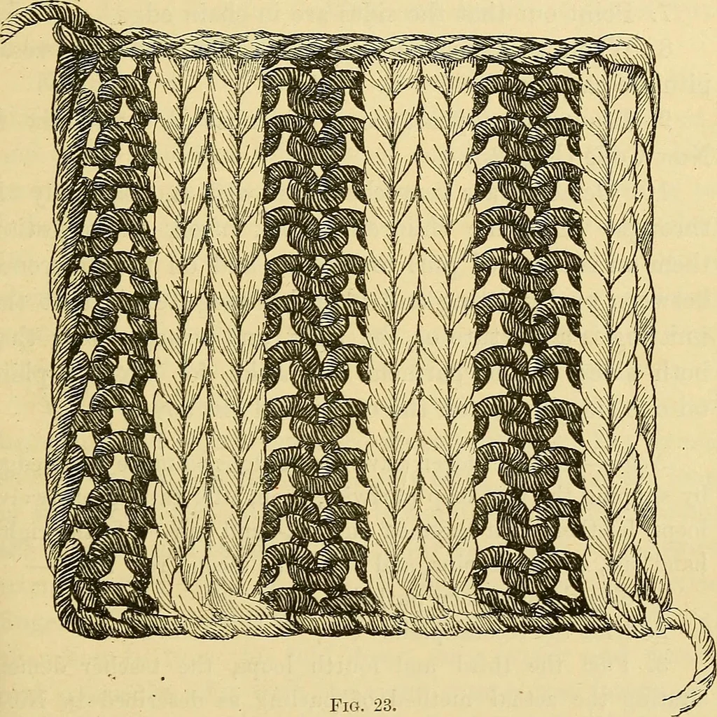 An illustration from A text-book of needlework, knitting and cutting out : with methods of teaching, 1893, leaf 72