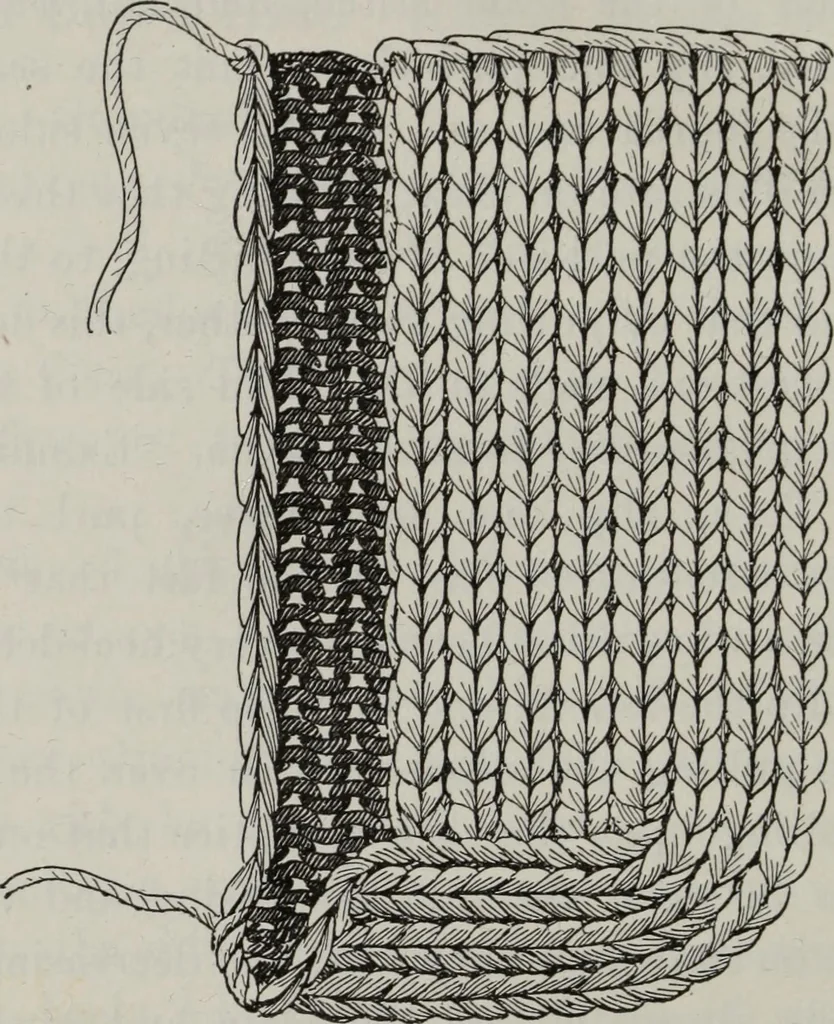 An illustration from A text-book of needlework, knitting, and cutting out : with methods of teaching, 1893, leaf 157