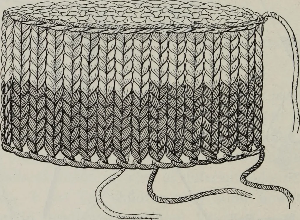 An illustration from A text-book of needlework, knitting, and cutting out : with methods of teaching, 1893, leaf 85