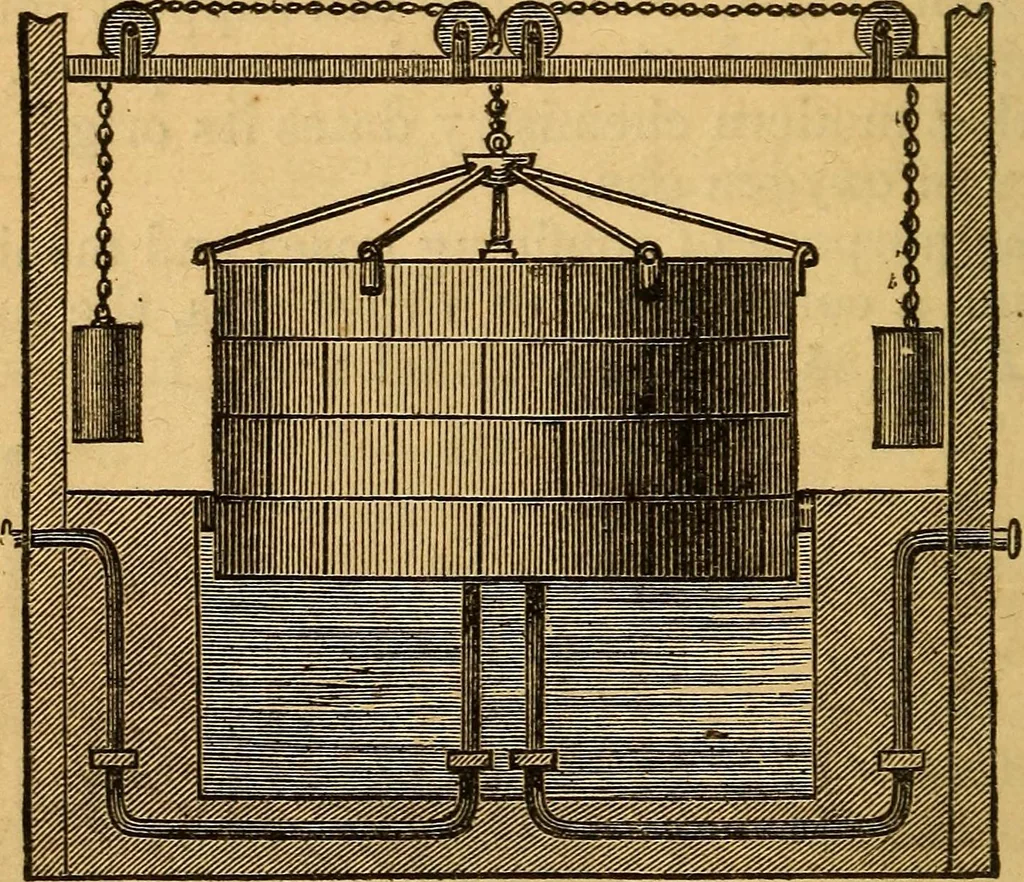 An illustration from A text-book on chemistry. For the use of schools and colleges, 1866, leaf 233