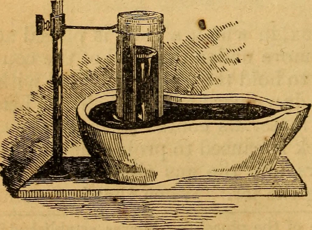 An illustration from A text-book on chemistry. For the use of schools and colleges, 1866, leaf 233