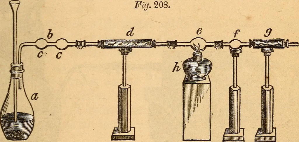 An illustration from A text-book on chemistry. For the use of schools and colleges, 1866, leaf 250