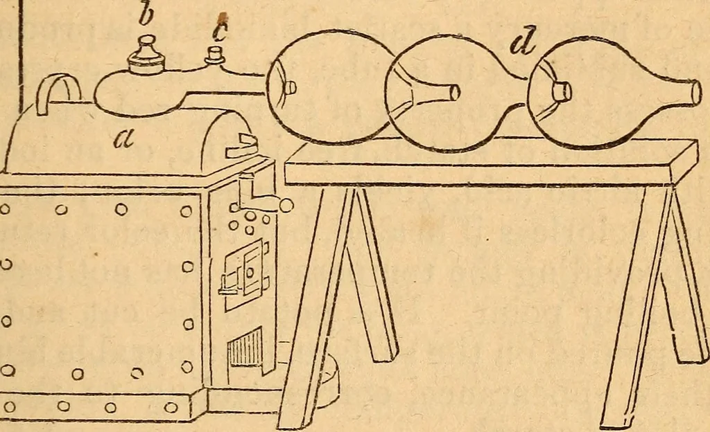 An illustration from A text-book on chemistry. For the use of schools and colleges, 1866, leaf 300