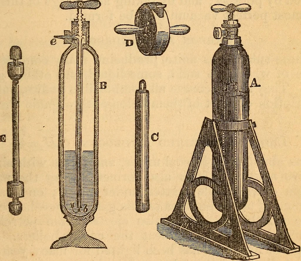 An illustration from A text-book on chemistry. For the use of schools and colleges, 1866, leaf 310