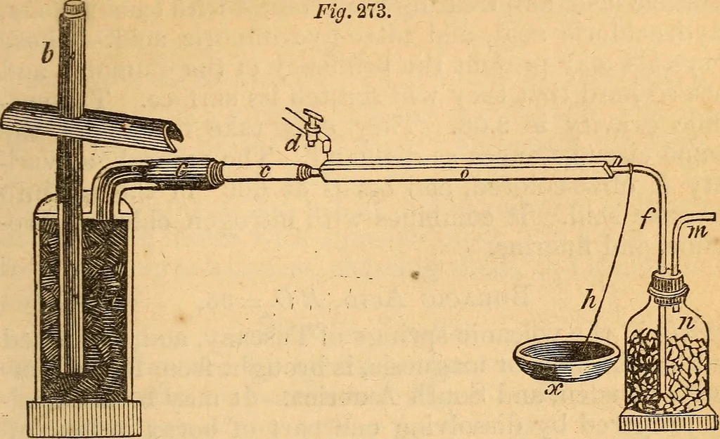 An illustration from A text-book on chemistry. For the use of schools and colleges, 1866, leaf 314