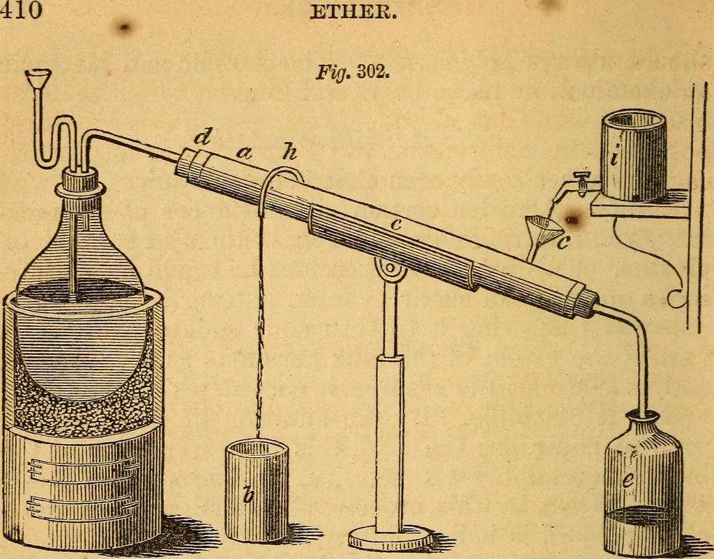 An illustration from A text-book on chemistry. For the use of schools and colleges, 1866, leaf 423