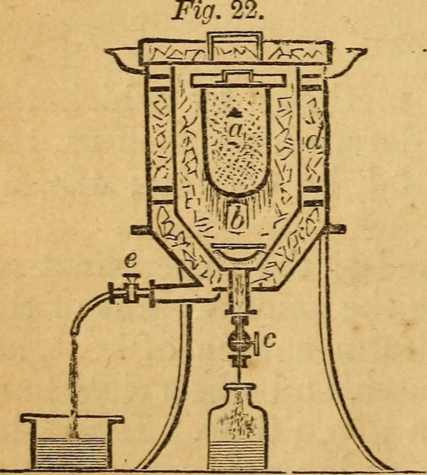 An illustration from A text-book on chemistry. For the use of schools and colleges, 1866, leaf 45