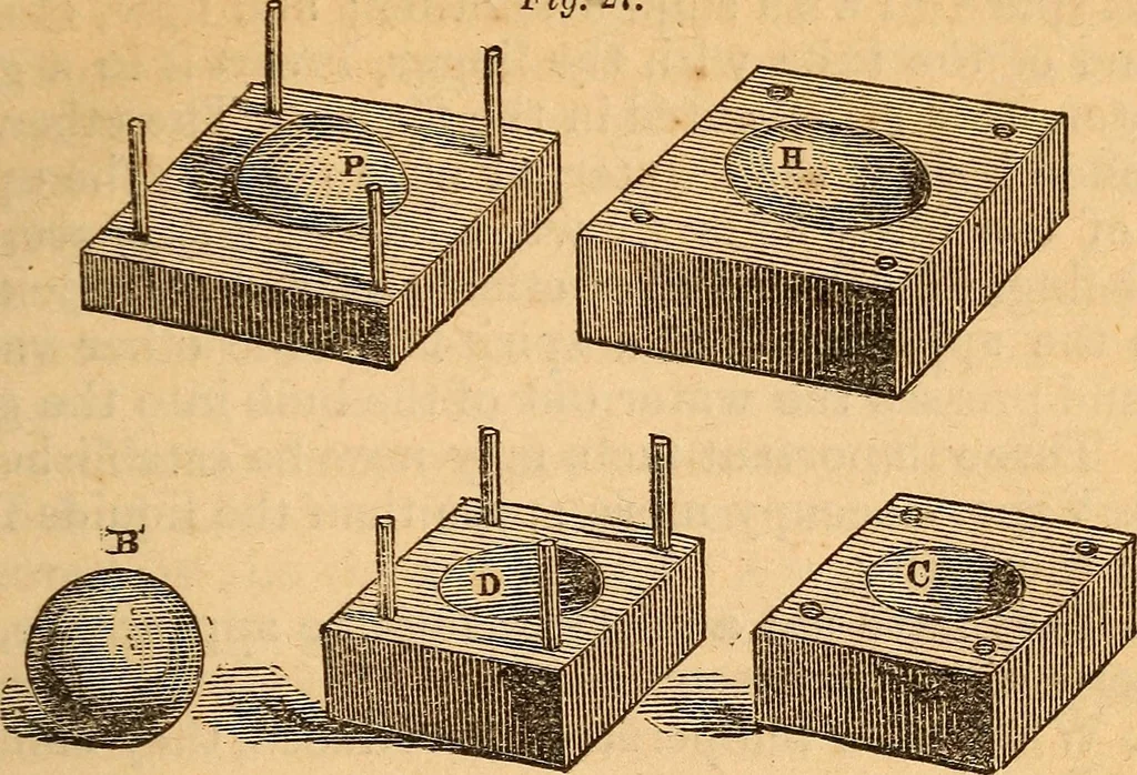 An illustration from A text-book on chemistry. For the use of schools and colleges, 1866, leaf 58