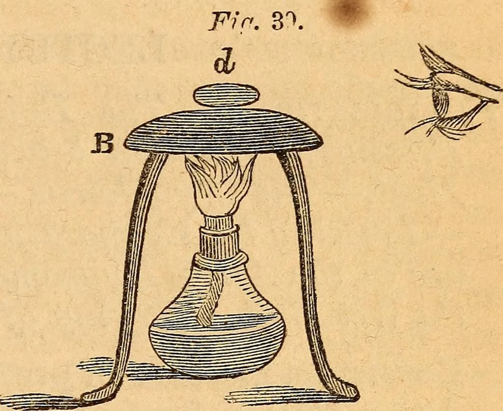 An illustration from A text-book on chemistry. For the use of schools and colleges, 1866, leaf 70