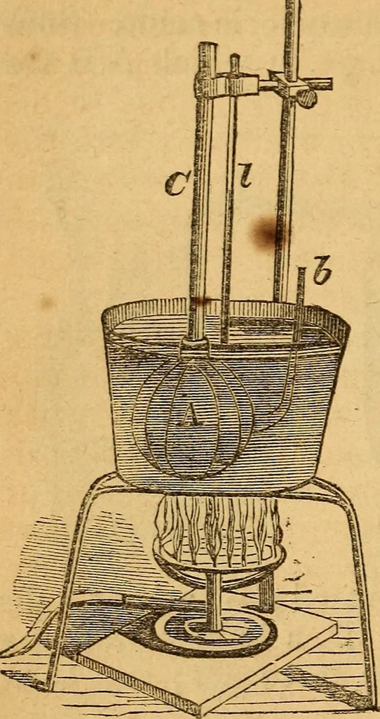 An illustration from A text-book on chemistry. For the use of schools and colleges, 1866, leaf 79